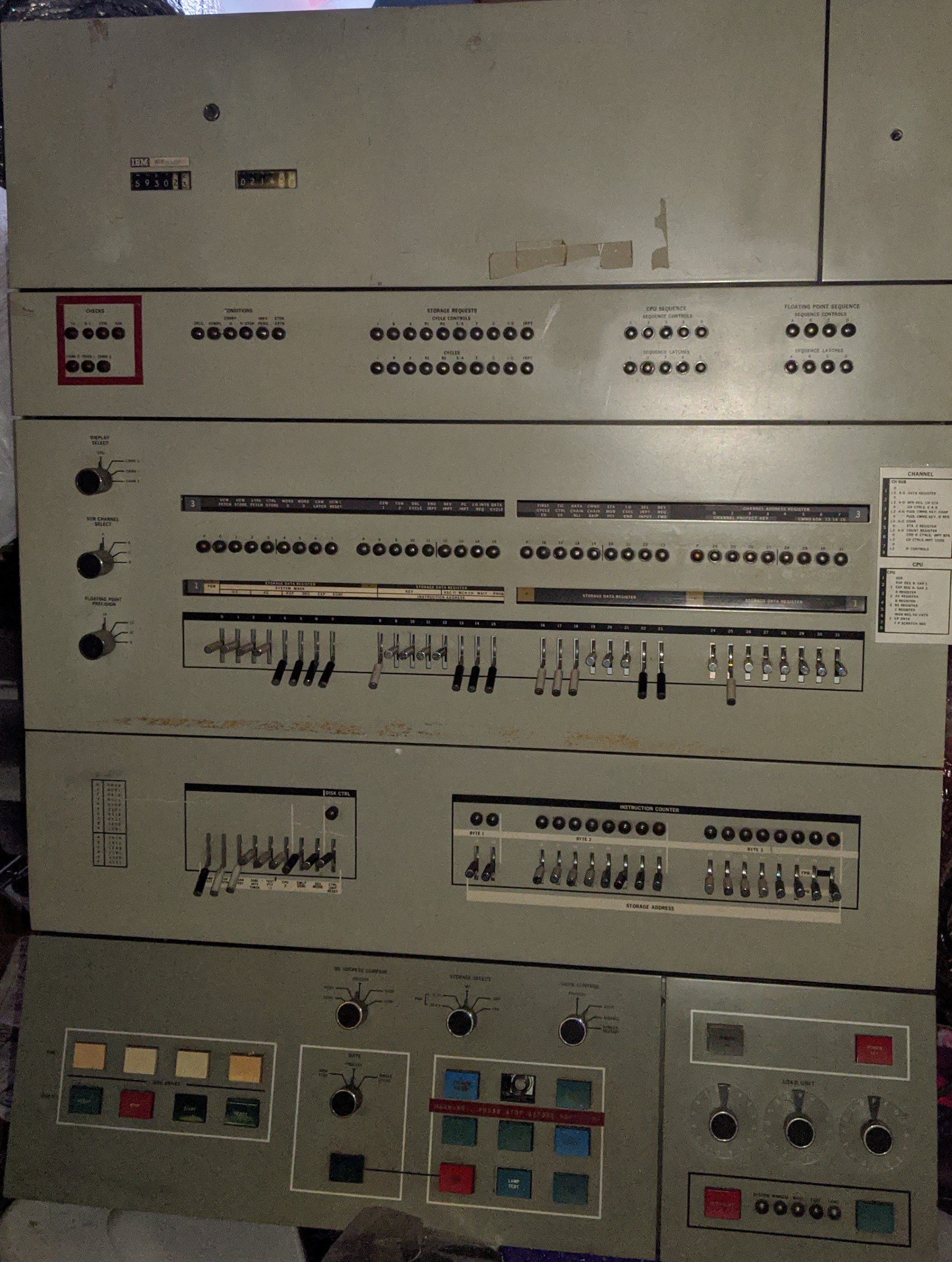 IBM 360/44 Console front photo